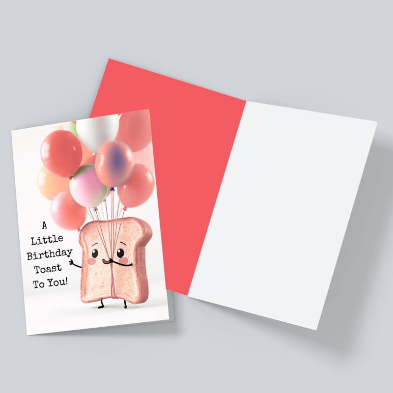 Funny Birthday Card – A Little Birthday Toast to You