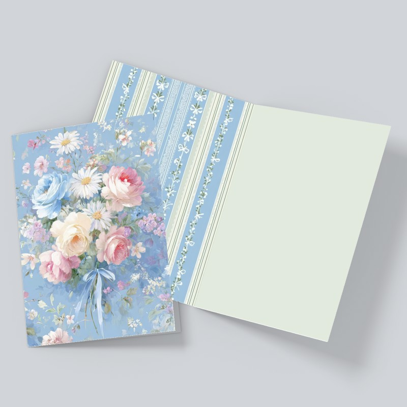 Shaby-Chic Floral Note Card