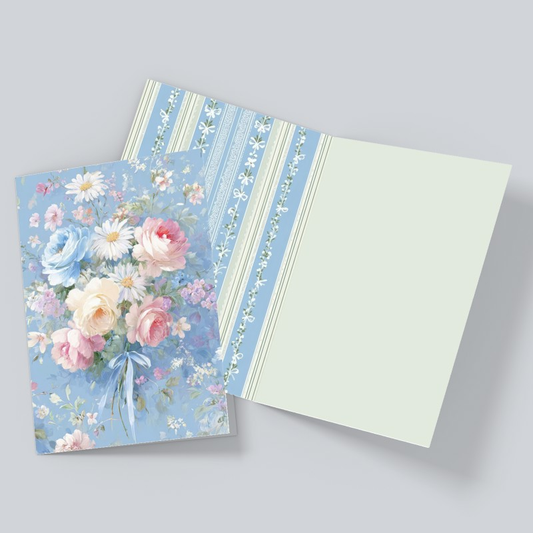 Shaby-Chic Floral Note Card